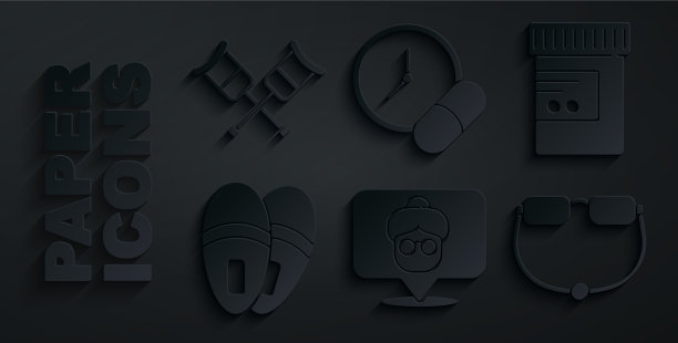 设置养老院药瓶和药片图片下载