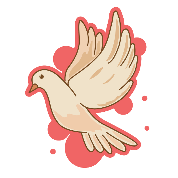 矢量卡通飞翔的鸽子素材图片下载