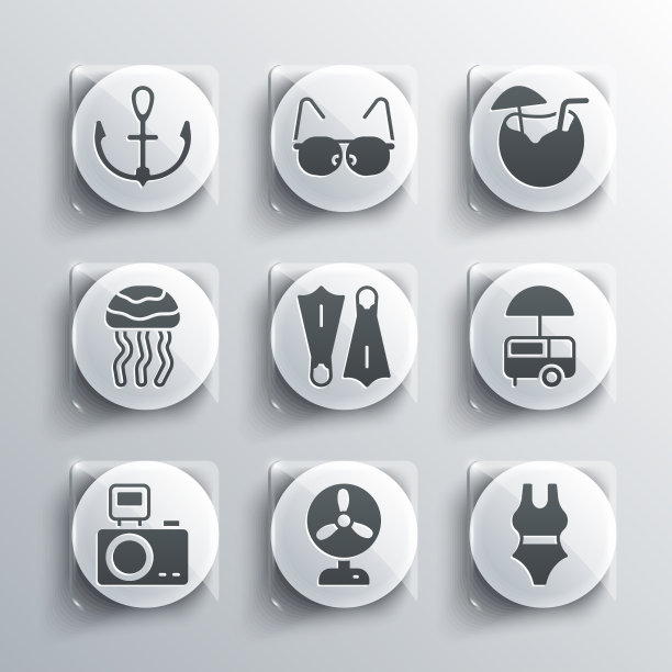 设置电风扇泳装快餐街头餐车图片下载