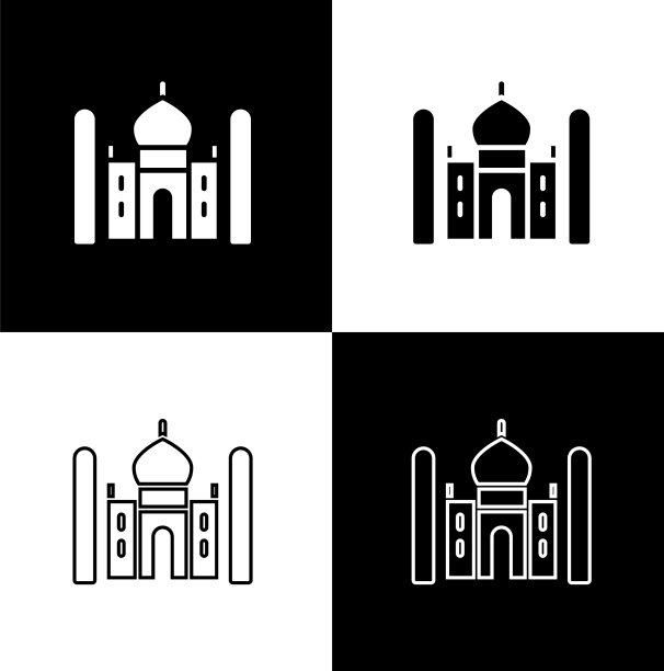 位于印度阿格拉的泰姬陵图片下载