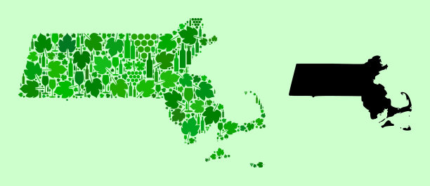 马萨诸塞州地图-葡萄酒的组成图片下载