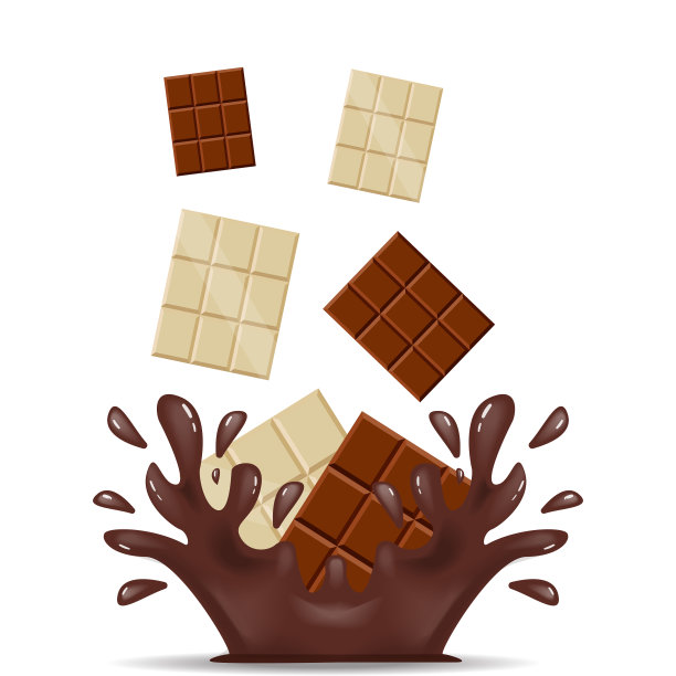 白色的巧克力棒上有少量的巧克力图片下载