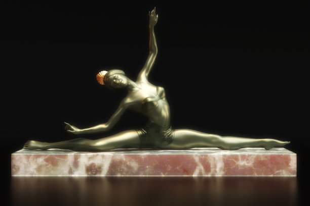 艺术三维插图的小雕像图片下载