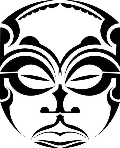 毛利传统口罩隔离在白色上图片下载