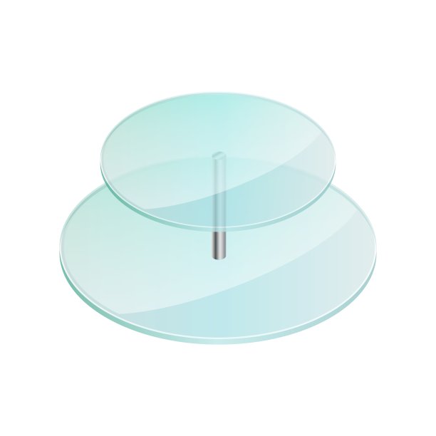 等距矢量插图空玻璃架子孤立在白色背景。逼真的透明玻璃货架图标在平面卡通风格。现代的书架。透明展板。图片下载