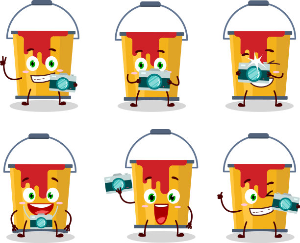 摄影师专业用黄色表情符号图片下载