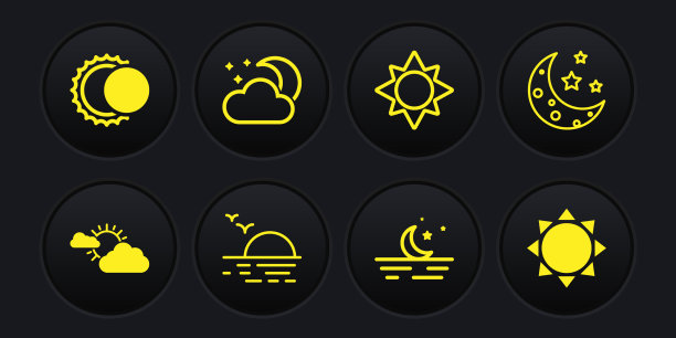 太阳落山，云天气，月亮星星落山图片下载