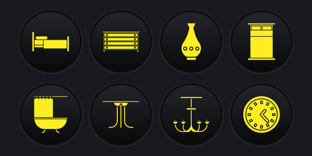 浴缸，浴帘，大床图片下载