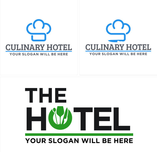 厨师烹饪图标刀，勺子和酒杯图片下载