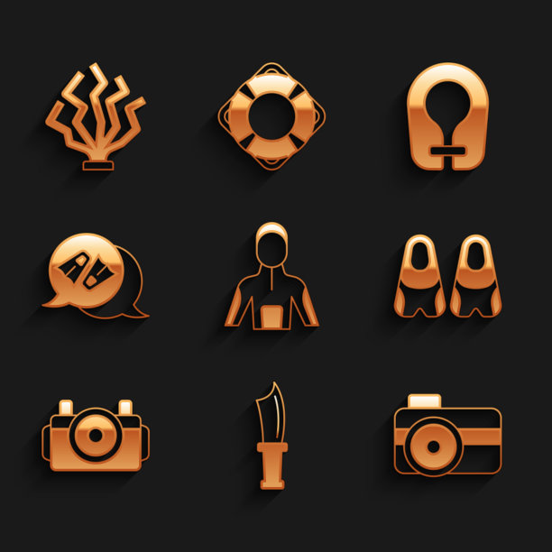 设置潜水服潜水刀照片图片下载