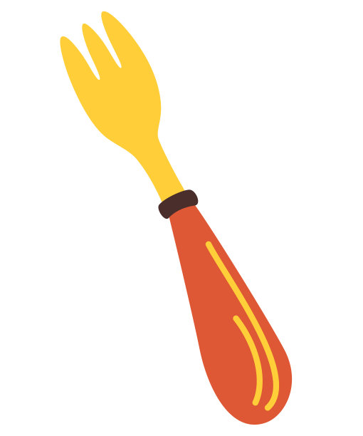 叉子，餐具，餐具，手画，装饰图片下载