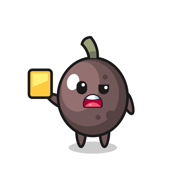 卡通人物黑色橄榄足球图片下载