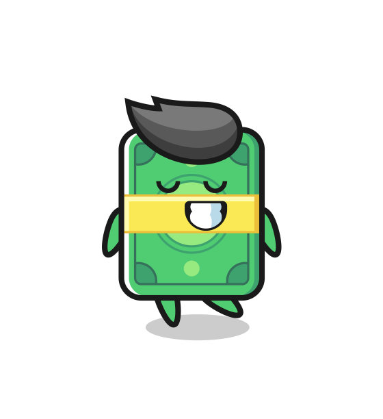 带有害羞表情的金钱卡通图片下载