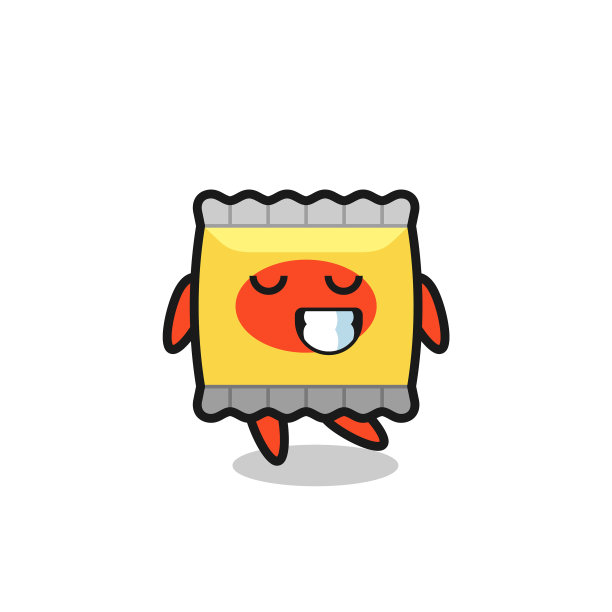 带着害羞表情的零食卡通图片下载