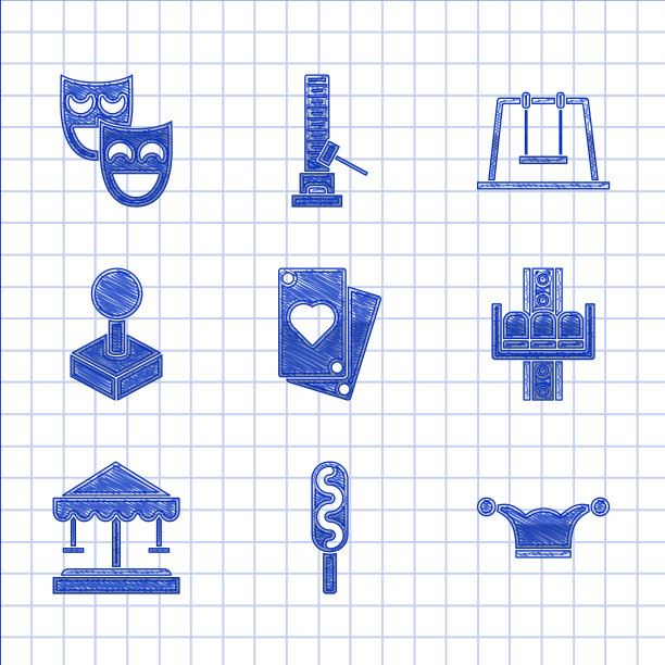 集纸牌玉米狗小丑帽子与铃铛图片下载