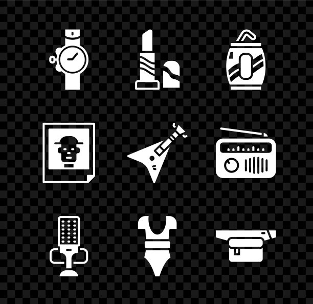 用吸管把手表、口红、汽水罐装好图片下载