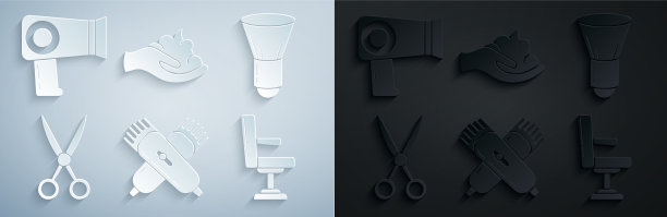 设置交叉电动理发器或剃须刀图片下载