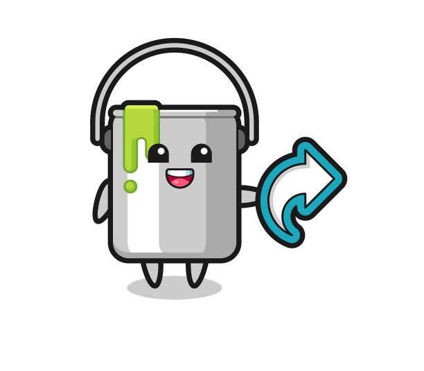 可爱的油漆罐装社交媒体分享符号图片下载