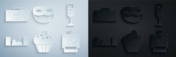 用松饼杯装香槟，用家庭音响图片下载