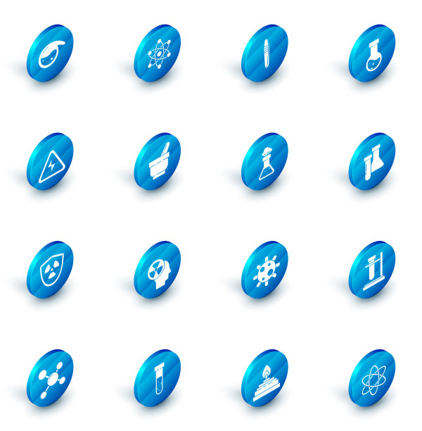 设置原子镊子，试管和化学瓶图片下载