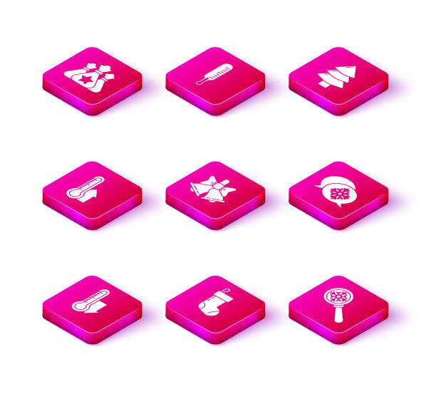 设置气象温度计测量圣诞节图片下载