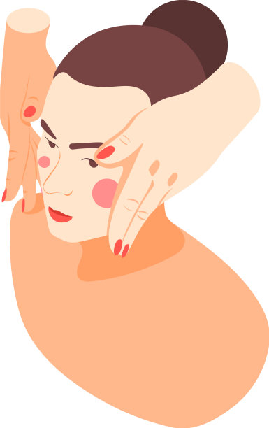 面部按摩等距图标图片下载