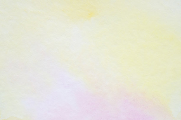 水彩画背景，黄色和粉红色水彩画纹理设计在白色的纸背景，艺术抽象的复制空间横幅，海报，墙纸，背景图片下载