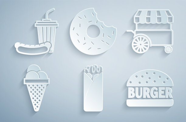 把墨西哥卷饼放到快餐店的餐车里图片下载