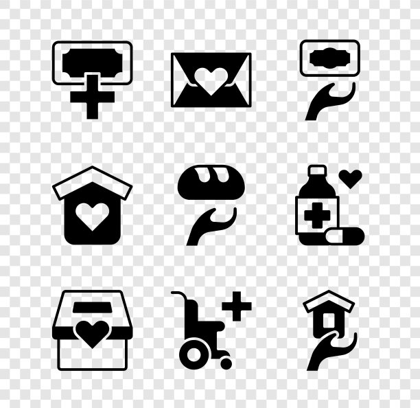 用心设置捐赠和慈善信封图片下载