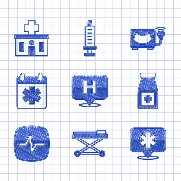 设置位置医院担架药瓶图片下载