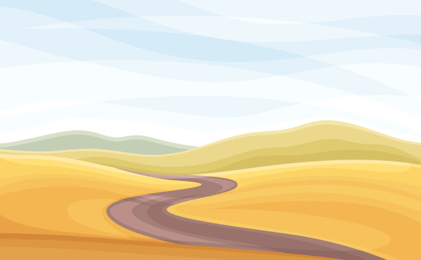 蜿蜒的道路通向远方，还有沙地图片下载