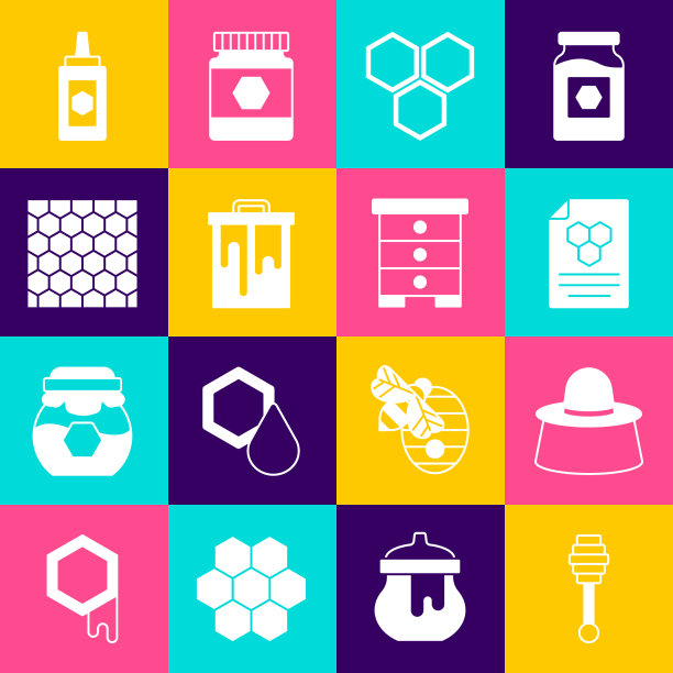 配上蜂蜜勺棍养蜂人和保护帽图片下载