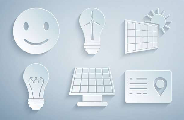 安装太阳能板和太阳能灯泡图片下载