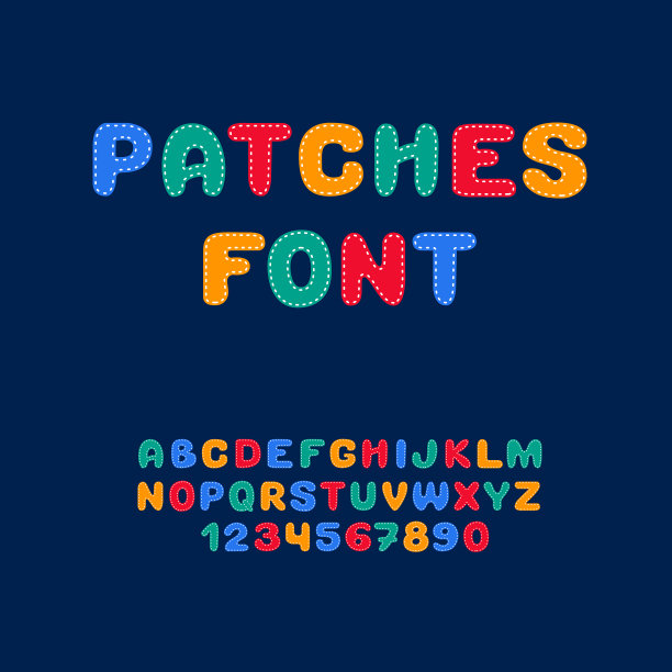 补丁的字体图片下载