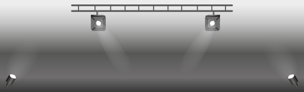 现实的黑暗工作室与聚光灯照明-矢量图片下载