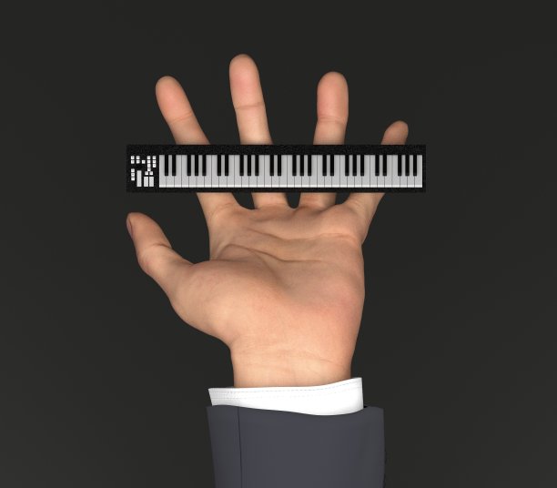 人类手中的微型合成器图片下载