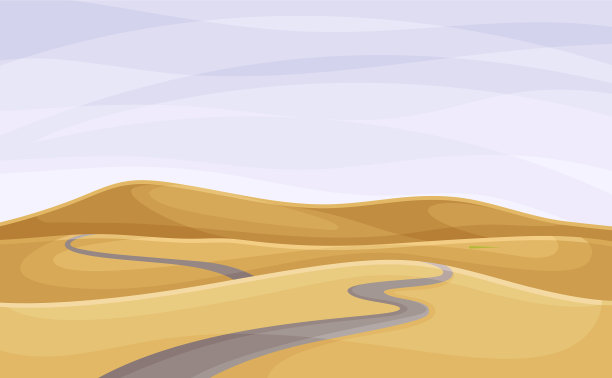 蜿蜒的道路通向远方，还有沙地图片下载