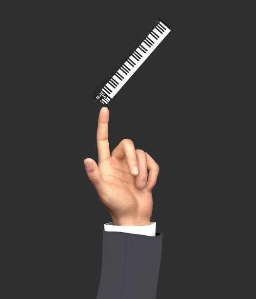 人类手中的微型合成器图片下载