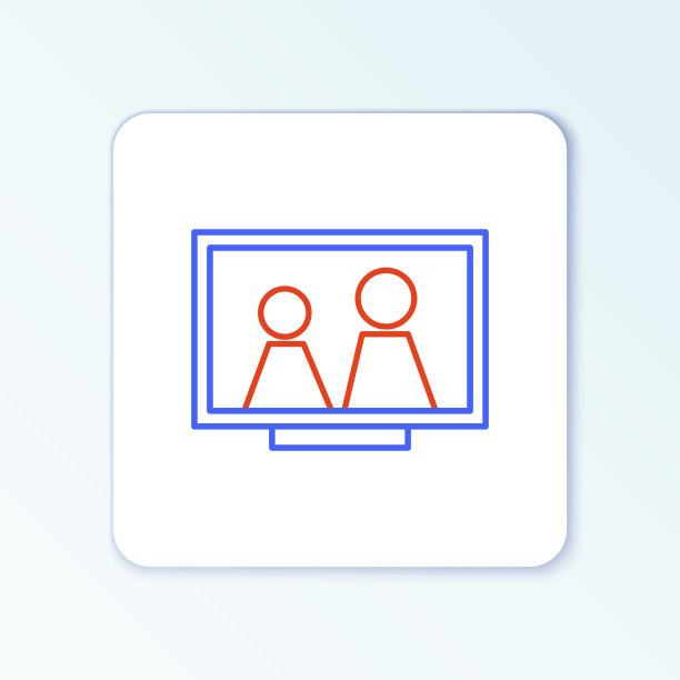 线相框上的表图标隔离在白色图片下载