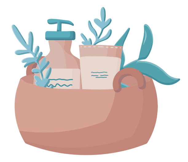 收集环保化妆品，身体和面部护理，集化妆品罐子。有机化妆品包装集瓶，玻璃瓶，管。女人的东西，环保女孩的配件概念。图片下载