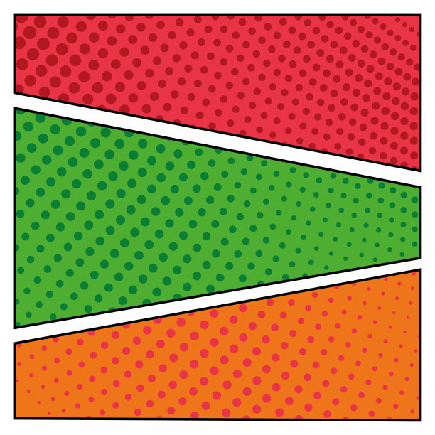 彩色漫画页背景与半色调效果图片下载