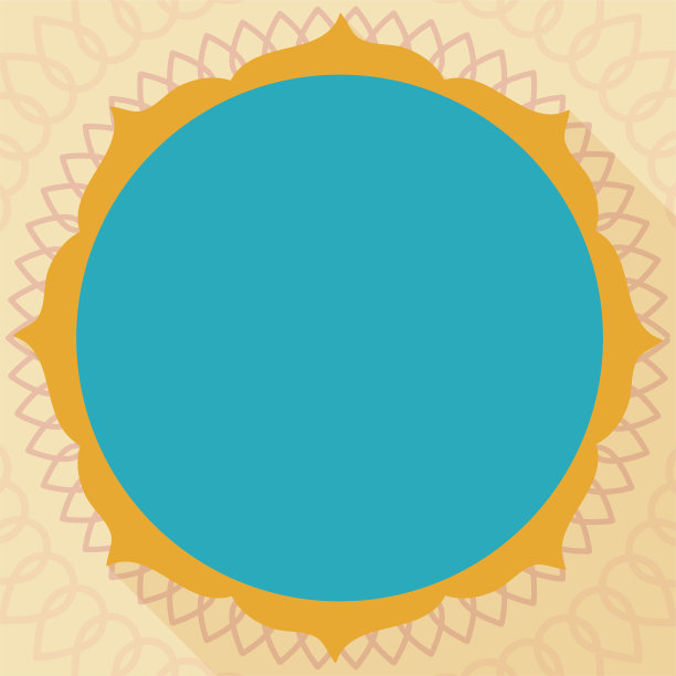 圆形按钮与花卉图案的背景图片下载