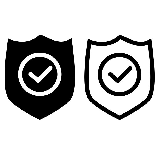 在白色背景上带有复选标记图标的盾牌。安全标志。保护的象征。可靠性的标志。平的风格。图片下载