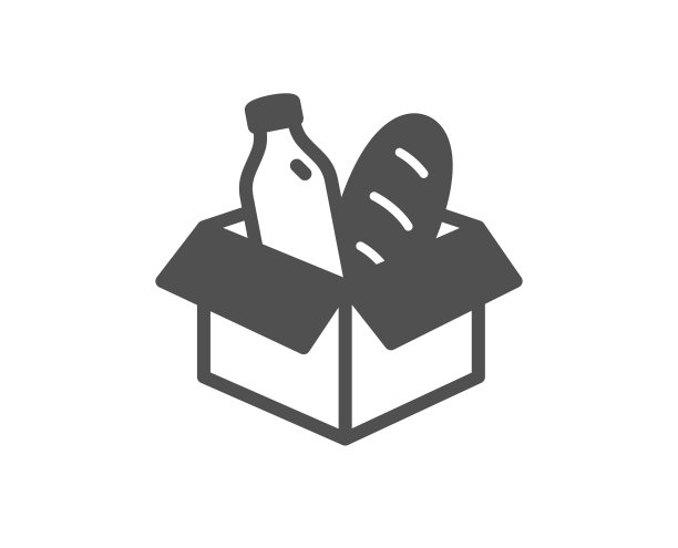 食物捐赠图标慈善盒标志图片下载