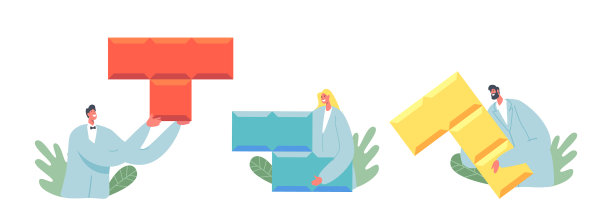 穿着医生长袍的小男女角色图片下载