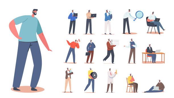 男性人物在头盔职员图片下载