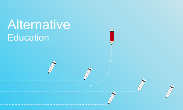 在彩色背景上的一组铅笔图标标志矢量插图。图片下载