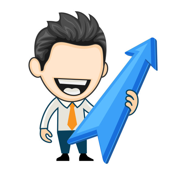 快乐的商人握着成长的手图片下载