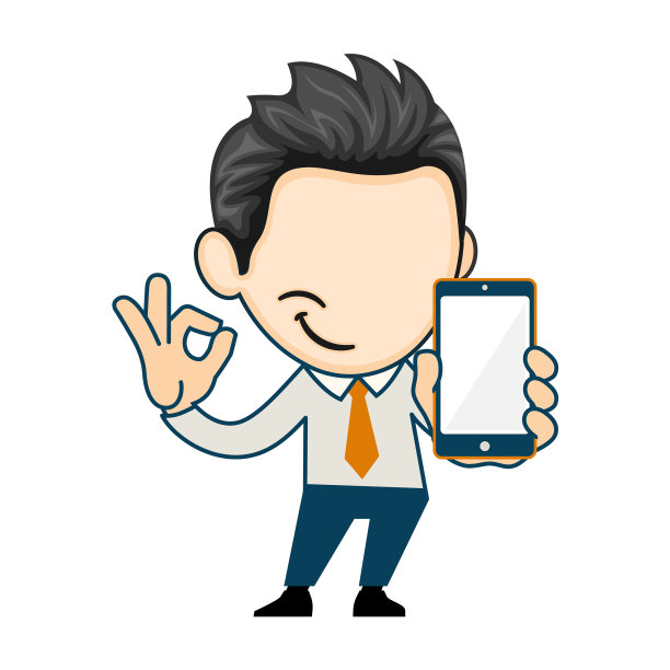 商人手里拿着智能手机图片下载