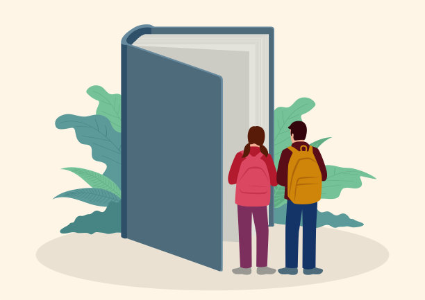 孩子们在看一本巨大的书图片下载